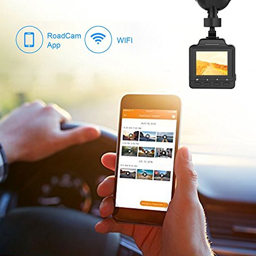 Car Dash Cam,Conbrov 1.5" HD 1080P Dashboard Camera Recorder with Colored Night Vision, WiFi, GPS, G-Sensor, Motion Detection,Parking Monitoring and WDR Superior Video for American Driver