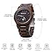 Bewell W065A Lightweight Vintage Wooden Watch Men Quartz Luminous Pointers Wrist Watch (Ebony Wood)