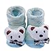 YueLian Baby Newborn Indoor Slipper Socks Bear Booties Blue 2.7''