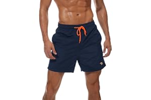 TBMPOY Men's Swim Trunks Quick Dry Bathing Suits Beach Board Shorts Swimwear with Mesh Liner