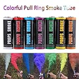 6-Pieces Colorful Smoke for Photography Props - Just Pull Ring to start - Runs 90 Seconds Each - Receive 6 Rainbow Colors! (6-Pack)