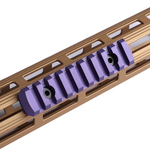 TuFok M-lok Picatinny Rail Section - Low Profile Rifle Rail Attachment, Mlok Rail Aluminum(9-Slot,Purple) - Thumbnail 3