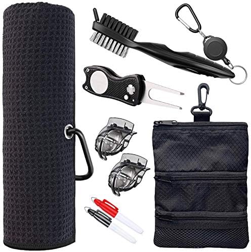 Golf Towel and Tool Accessories Bag KIT – Comes with a Golf Towel, Golf Club Cleaner, Divot Repair Tool, Golf Club Brush, Golf Ball Marker. This are The Perfect Golf Accessories for Men and Women. Golf Towel and Tool Accessories Bag KIT – Comes with a Golf Towel, Golf Club Cleaner, Divot Repair Tool, Golf Club Brush, Golf Ball Marker. This are The Perfect Golf Accessories for Men and Women.