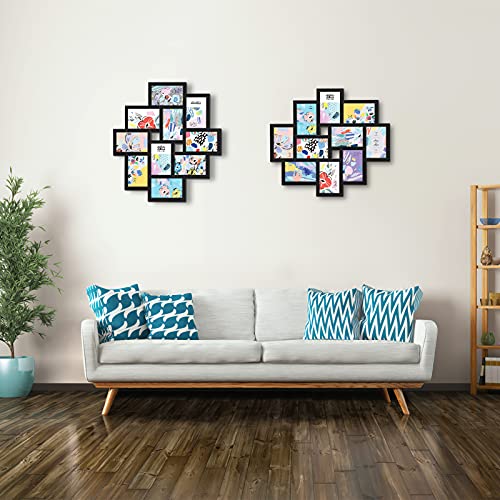 2 Pack 4x6 Picture Frames Collage for Wall Hanging, 10 Opening Multiple