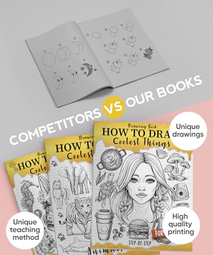 Drawing Book How to Draw Coolest Things Step-by-Step: Drawing Guide Textures, Shading, Anatomy, Face, Stuff. Learning Draw Anything and Everything