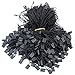 950pcs Hang Tag Polyester String Snap Lock Pin Loop Fastener Hook Ties Easy and Fast to Attach, 7 Inch Long Block (Black)