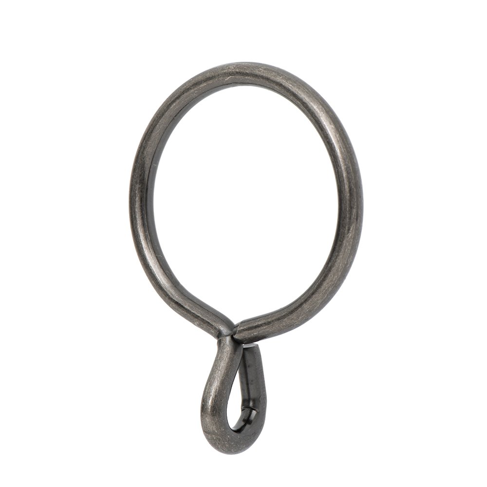 Ivilon Drapery Eyelet Curtain Rings - 1.7" Ring for Curtain Hook Pins, Set of 14 - Pewter