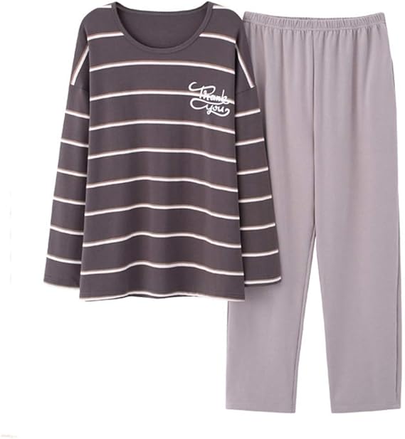 Amazon Co Jp メンズ パジャマ ルームウェア ナイトウェア 部屋着 寝巻き 春秋 長袖 長ズボン 上下セット 丸首t シャツ カジュアル おしゃれ コットン 薄手 肌に優しい 快適 通気 ワイド 大きいサイズ 2点セット 男性用 お出掛け 服 ファッション小物