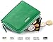 MEKU Womens Togo Leather Card Case Wallets Money Organizers Small Purse with Zipper Cash Holders for Lady (Green)