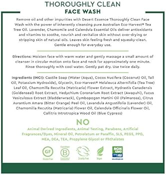 desert essence tea tree face wash