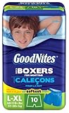 GoodNites Boxers, Boys, Large/Extra-Large, 10 Count (Pack of 4)