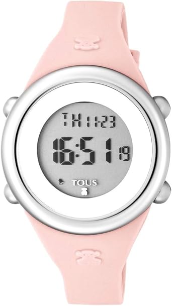 Reloj Tous Soft Digital de acero con correa de silicona rosa Ref:800350610 Niña