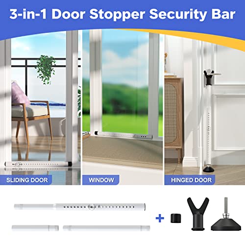 CALCHELE Door Security Bar & Sliding Patio Door