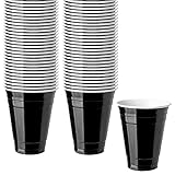 16-Ounce Plastic Party Cups in Black