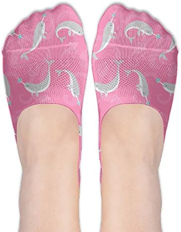 Doughnut Narwhal Women No-Show Casual Liner Socks Non Slip Flat Boat Ankle Socks