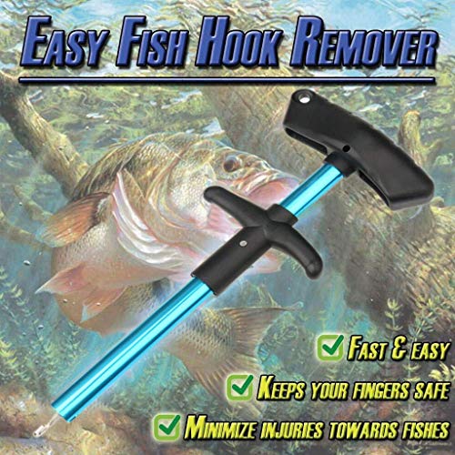 Moncey Easy Fish Hook Remover Squeeze-Out Fish Hook Separator Tools Portable Easy Reach Aluminum Fishing Hooks Extractor Fast Decoupling No Injury 2019 New