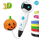 Nulaxy 3D Pen, First Robot 3D Drawing Printing Printer Pen with Voice Prompts PLA Filament Refills Automatic Feeding, Best Birthday Holiday Christmas Gifts Toys to Inspire Kids Teens Creativity White