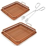Copper Chef Copper Crisper 2 Pack with Tongs