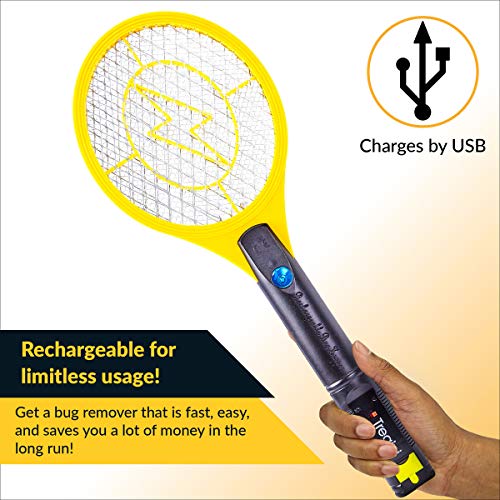 Tregini Mini Electric Fly Swatter 2 Pack Rechargeable Bug Zapper
