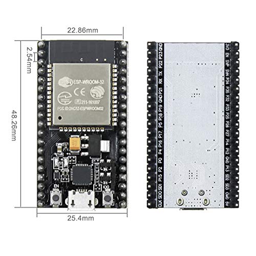 KeeYees ESP32 Development Board 2.4 GHz Dual Core WLAN WiFi + Bluetooth 2-in-1 Microcontroller ESP-WROOM-32 Chip for Arduino