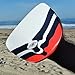 Slyde Handboards SLYDE Hawaiian Bula DRIP Shorebreak Specialty Body Surfing Hand Board/Handplane with Camera Attachment, Lightweight and Travel Friendly (White and Red)