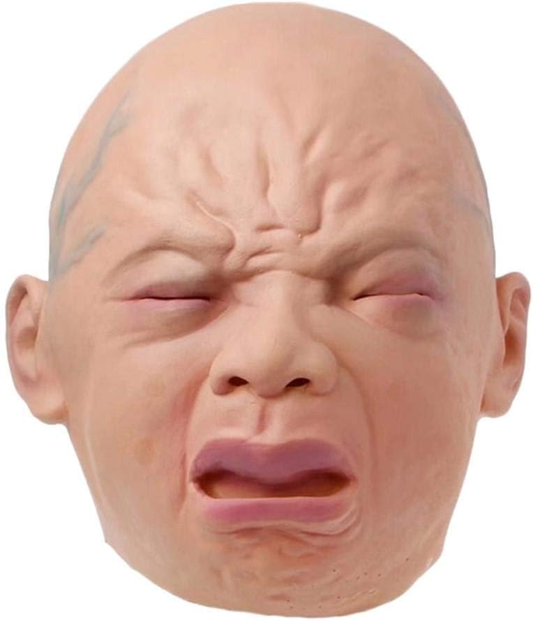 Greatideal Crying Baby Latex Mask,Full Face Cosplay Masks For Halloween