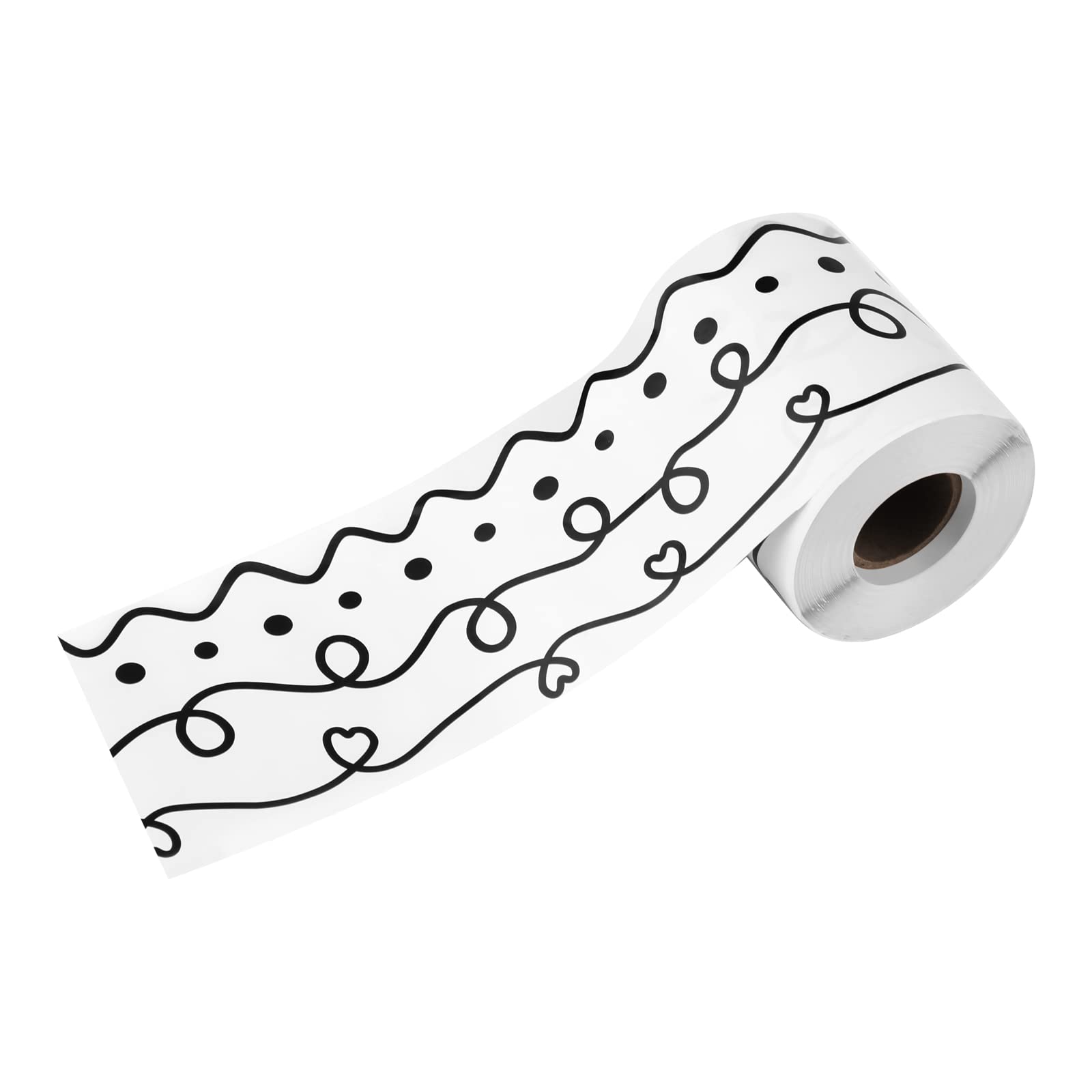 KINBOM Bulletin Board Border, 59ft Bulletin Board Borders Squiggles Dots Die Cut Border Trim Bulletin Board Border for Blackboard Wall Classroom School