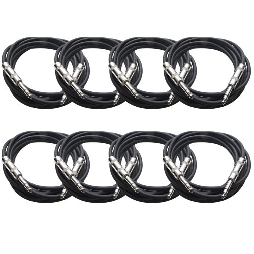 Seismic Audio 8 Pack 10' Patch Cables