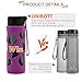 Unibott Tritan Sports Water Bottle for Travel Water Bottles - Perfect for Running, Gym, Yoga, Outdoors and Camping Durable, Reusable with Leak-proof Lid (purple)