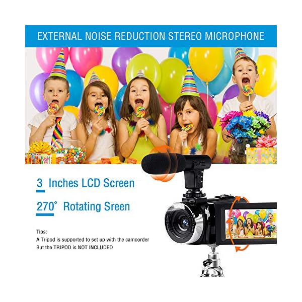 Filmadora 2.7 K Ultra HD Vloger Youtube con micrófono - Imagen 5