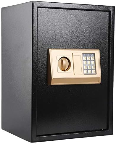 KYODOLED Digital Safe-Electronic Steel Safe with Keypad,Locked Cabinet,Large Safes for Home Money,Office,Hotel Business on the Floor,Personal Security Heavy1.8 Cubic Feet,BLACK