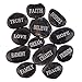 PMLAND Inspirational Bulk Faith Black Stones (12 Different Words- Large 2-3 inches)