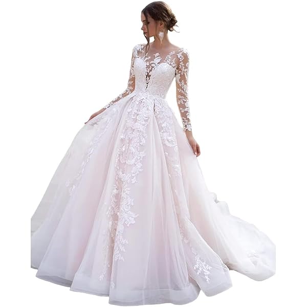 lace long sleeve wedding dress with pockets reviews Gorgeous High Collar Long Sleeves A-Line Lace Wedding Dresses with Chapel Train