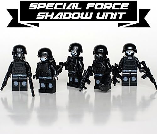building blocks 5 Set of Minifigures Special Ops SWAT Team w/ Military Weapons and Accessories Policeman Recon Soldier Toys