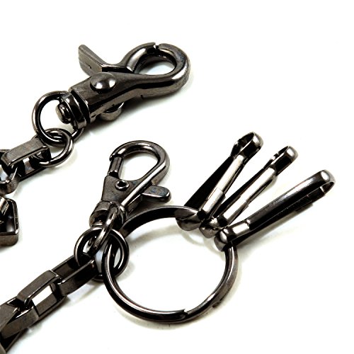 DoubleK Square Strong Biker Key Jean Wallet Chain (20") BLK CS2120BLK