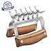 Upgraded Meat Claws - Premium Stainless Steel Meat Shredder with No-Slip Wooden Handle & BPA-Free Forks, Perfect for Shredding, Pulling, Handing, Lifting & Serving Pork, Turkey & Chicken (2 Pcs)