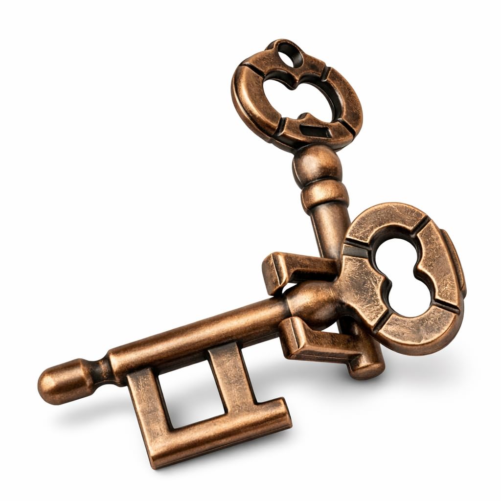 Alomejor Metal Puzzle Lock, Educational Brain Teaser Toy, Advanced Skill Level, Silver