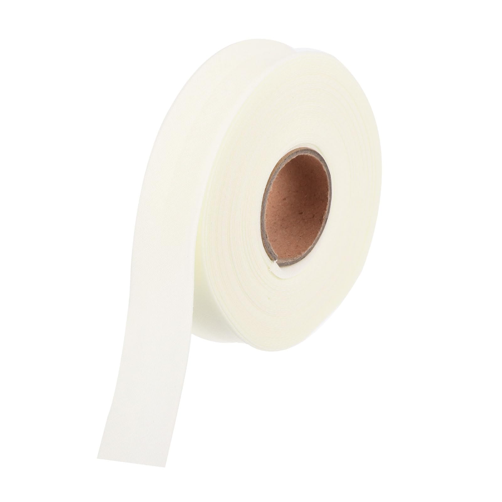 Photo 1 of MECCANIXITY 1 Inch Double Fold Bias Tape Polyester Continuous Bulk Bias Tape for Sewing,Seaming Quilting Hemming Binding Crafts (Beige White 10 Yards)