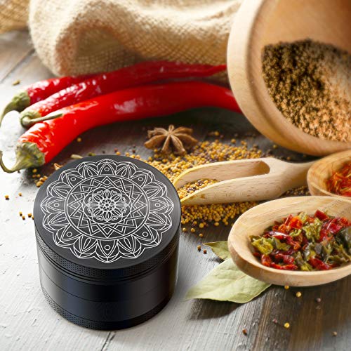 iRainy Herb Grinder 4 Piece Aluminum Large 2.5" Spice Grinders with