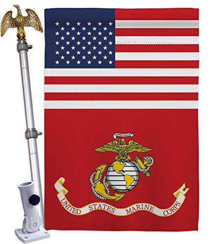 US Marine Corps House Flag - Eagle Set Armed Forces USMC Semper Fi United State…