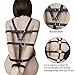 Women Sexy Faux Leather Bandage PU Erotic Catsuit Strip Clubwear Bodysuit Black Fetish Open Bra Cupless Adjustable Harness Lingerie