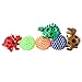 Stress Relief Mesh Squishy Toy Balls Set, Grape Squeeze Hand and Wrist Sensory and Fidget Toy to Vent Mood and Autism, Soft and Fun Novelty Pressure Ball for Kids and Adults, Blue, Green & Orange Pack