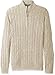 IZOD Men's Big and Tall Cable Solid 1/4 Zip Sweater