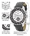 AVIATOR Chronograph Wrist Watch – Aviators Watch for Men – Leather Strap Stainless Steel Wristwatch – Waterproof White Dial Watch – Sport and Casual Comfortable Wrist Watch AVW7770G58