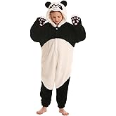 SimZoo Kids Animal Pajamas, Boy Girls Panda Cosplay Costume Sleepwear, One-Piece Unisex Homewear 3-11Y