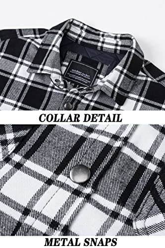 TACVASEN Men's Padded Padded Work Casual Lumberjack Shirts Plaid Flannel Jacket