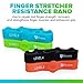 Finger Strengthener Grip Resistance Bands - Hand Strengthener Finger Stretcher Grip Strength Trainer Finger Extensor Exercise Bands for Carpal Tunnel Guitar Pianist Rock Climbing Tennis Trainer