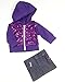 Sophia's 18 Inch Doll 2 Pc. Outfit, Purple Sequin Hooded Sweatshirt & Denim Skirt, Perfect for The 18 Inch American Girl Clothes & More Purple Sequin Hoodie & Jean Skirt