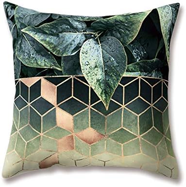 Hengjiang WEIANG Soft Plush Nordic Style Cushion Covers Green Pink White Black Grey Geometric Printing 18x18/45x45cm Throw Soft Plain Pillow Cases For Home Sofa Bed Decorative