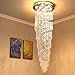 Saint Mossi 9-Lights K9 Crystal Chandelier Raindrop Chandelier Light Fixture,Large Chandelier Modern Chandelier Lamp,Modern Pendant Light Flush Mount Ceiling Light Fixture,H71 x D24